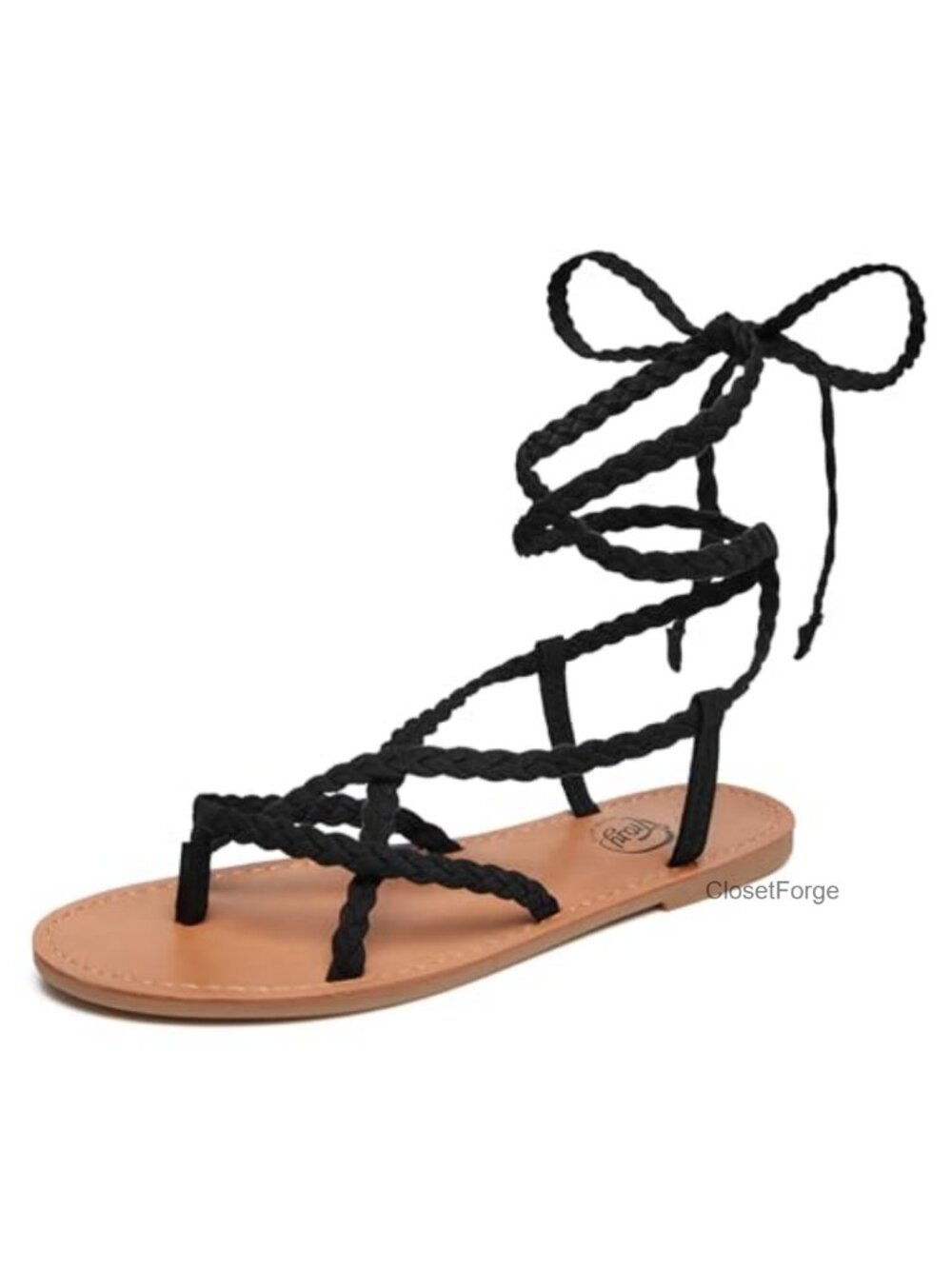 Handmade Braided Sandals for Women Lace Up Flat Gladiator Summer Beach Walking